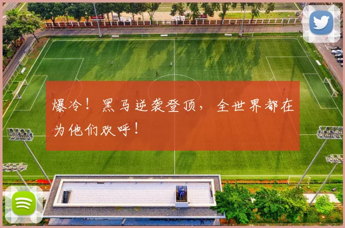 爆冷！黑马逆袭登顶，全世界都在为他们欢呼！